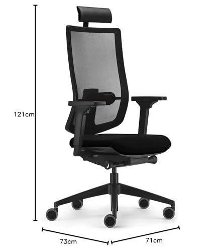 Sedus se:do Pro Light, Drehstuhl, Bürostuhl, Netzmembran Schwarz, Schiebesitz, Armlehnen und Rückenlehne verstellbar, Höhenverstellbar , Kunststoff, 40-52cm, bis 130kg Belastbar, 23° Öffnungswinkel