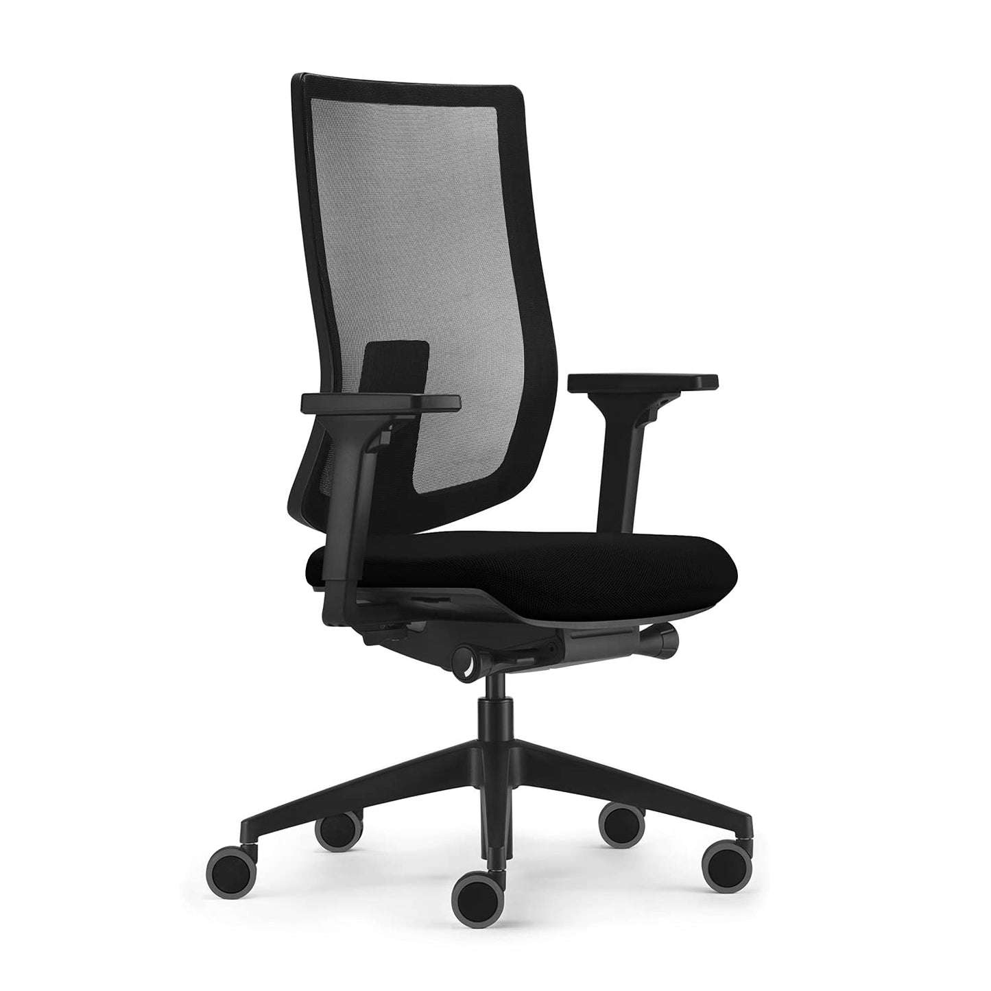 Sedus se:do Pro Light, Drehstuhl, Bürostuhl, Netzmembran Schwarz, Schiebesitz, Armlehnen und Rückenlehne verstellbar, Höhenverstellbar , Kunststoff, 40-52cm, bis 130kg Belastbar, 23° Öffnungswinkel