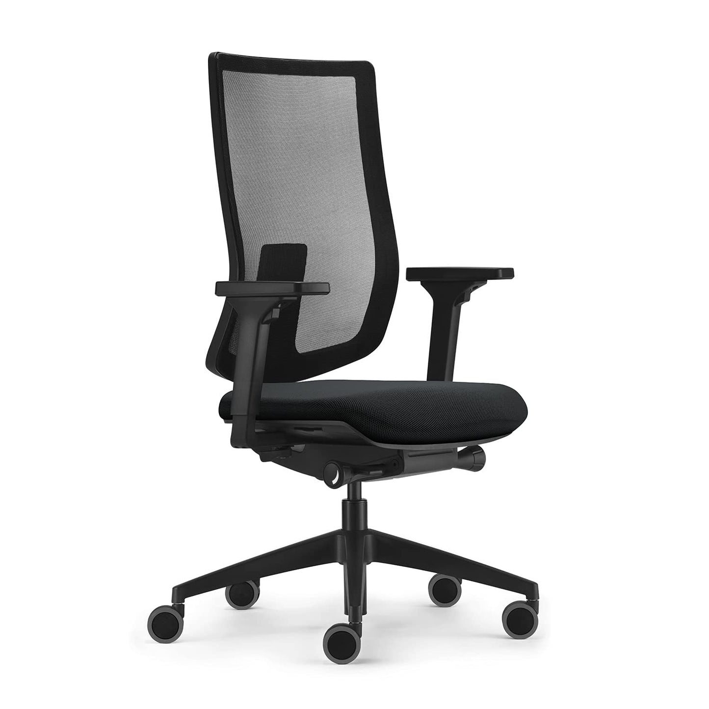 Sedus se:do Pro Light, Drehstuhl, Bürostuhl, Netzmembran Schwarz, Schiebesitz, Armlehnen und Rückenlehne verstellbar, Höhenverstellbar , Kunststoff, 40-52cm, bis 130kg Belastbar, 23° Öffnungswinkel