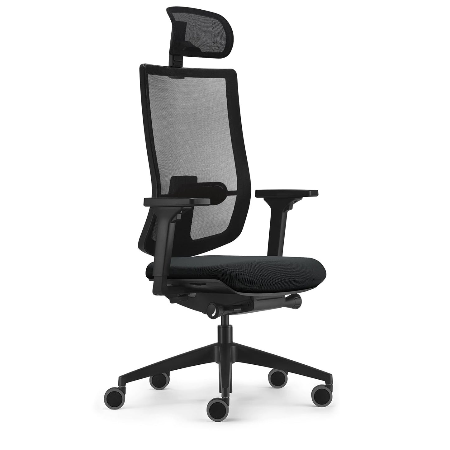 Sedus se:do Pro Light, Drehstuhl, Bürostuhl, Netzmembran Schwarz, Schiebesitz, Armlehnen und Rückenlehne verstellbar, Höhenverstellbar , Kunststoff, 40-52cm, bis 130kg Belastbar, 23° Öffnungswinkel