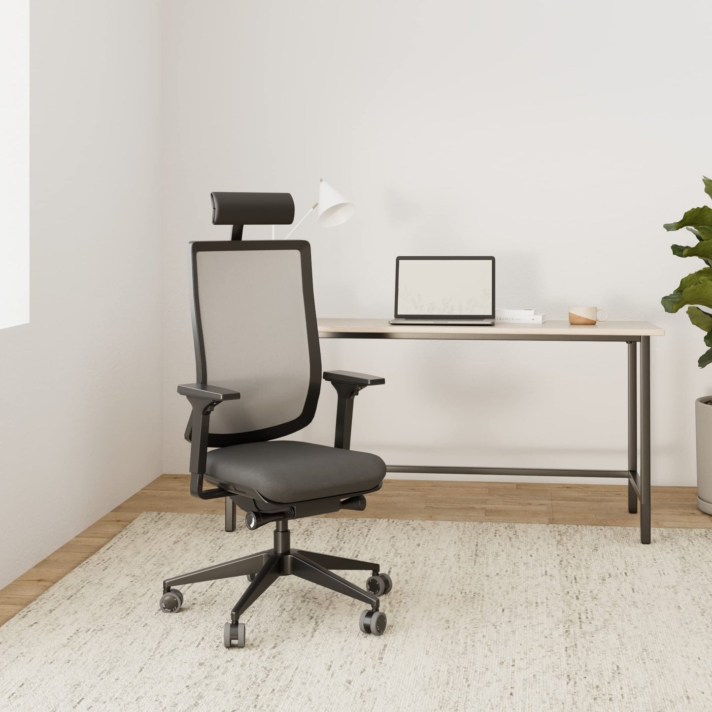 Sedus se:do Pro Light, Drehstuhl, Bürostuhl, Netzmembran Schwarz, Schiebesitz, Armlehnen und Rückenlehne verstellbar, Höhenverstellbar , Kunststoff, 40-52cm, bis 130kg Belastbar, 23° Öffnungswinkel