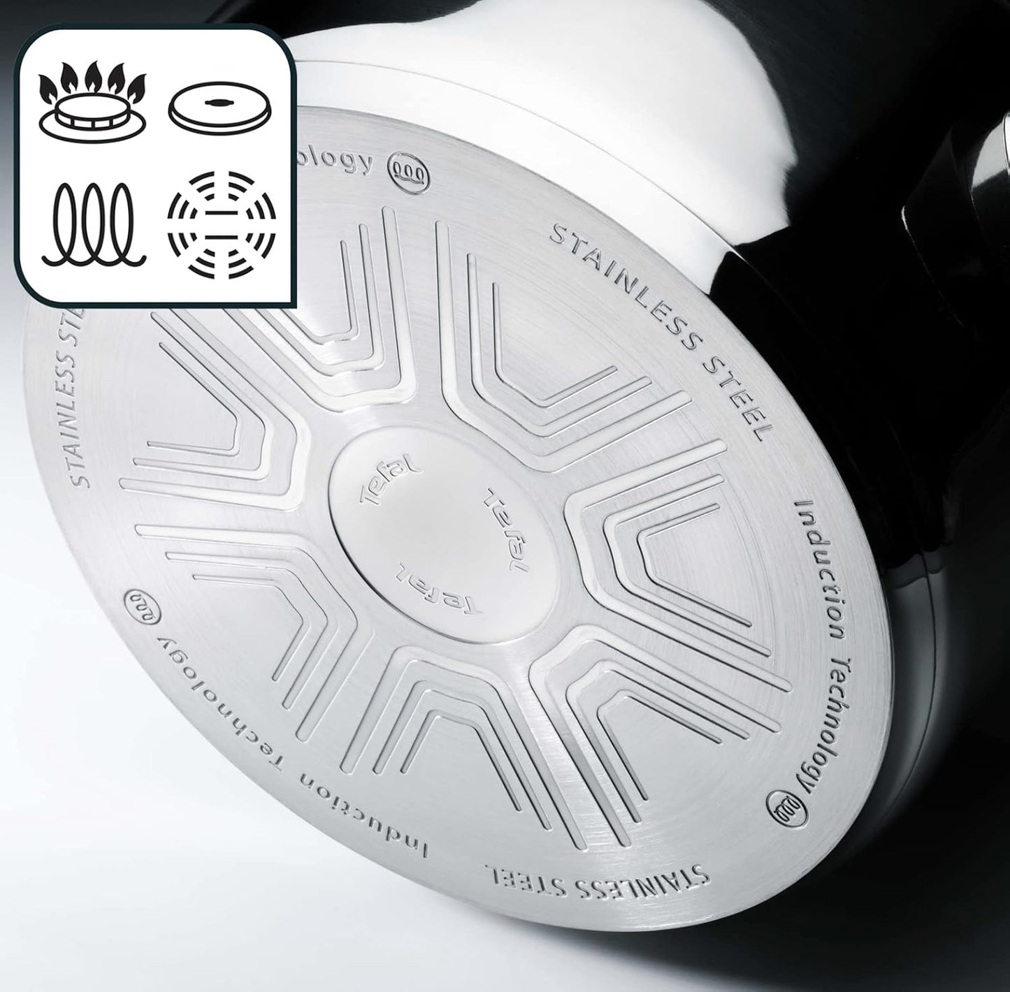 Tefal Duetto 3-teiliges Pfannenset 20,24 und 28 cm, Bratpfannen mit Thermo-Signal bei idealer Brattemperatur, Pfannen induktionsgeeignet für alle Herdarten, auch für Induktionsherde, A704S3