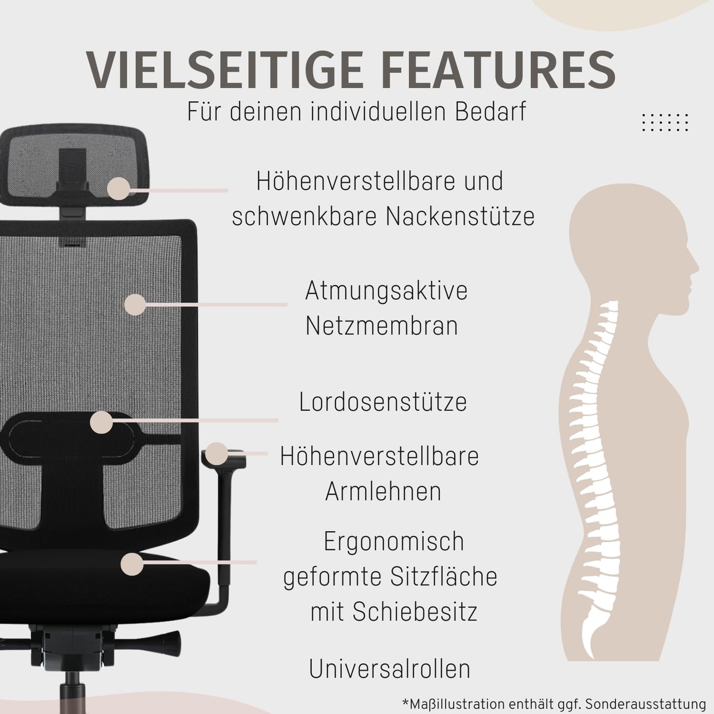 Sedus se:do Pro Light, Drehstuhl, Bürostuhl, Netzmembran Schwarz, Schiebesitz, Armlehnen und Rückenlehne verstellbar, Höhenverstellbar , Kunststoff, 40-52cm, bis 130kg Belastbar, 23° Öffnungswinkel