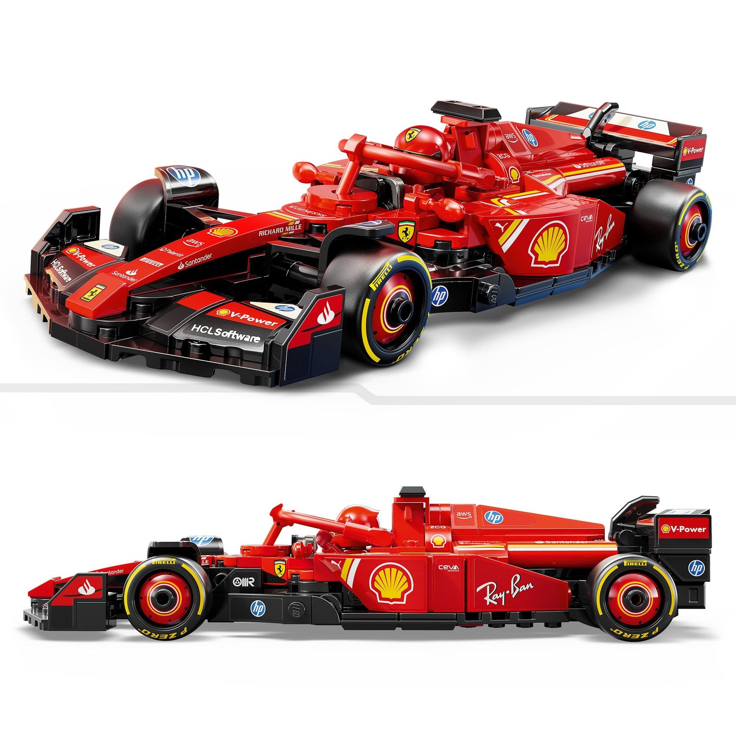 LEGO Speed Champions Ferrari SF-24 F1 Rennauto - Spielzeug mit Formel 1 Minifigur zum Sammeln - Bauset für Kinder - Sammlerstück - Geschenk für Jungen & Mädchen ab 10 Jahren oder erwachsene Fans 77242