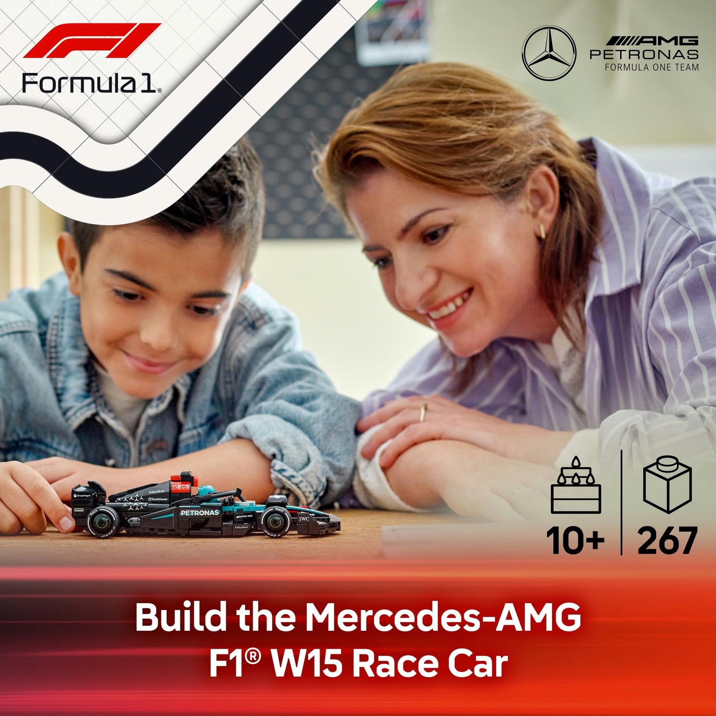 LEGO Speed Champions Ferrari SF-24 F1 Rennauto - Spielzeug mit Formel 1 Minifigur zum Sammeln - Bauset für Kinder - Sammlerstück - Geschenk für Jungen & Mädchen ab 10 Jahren oder erwachsene Fans 77242