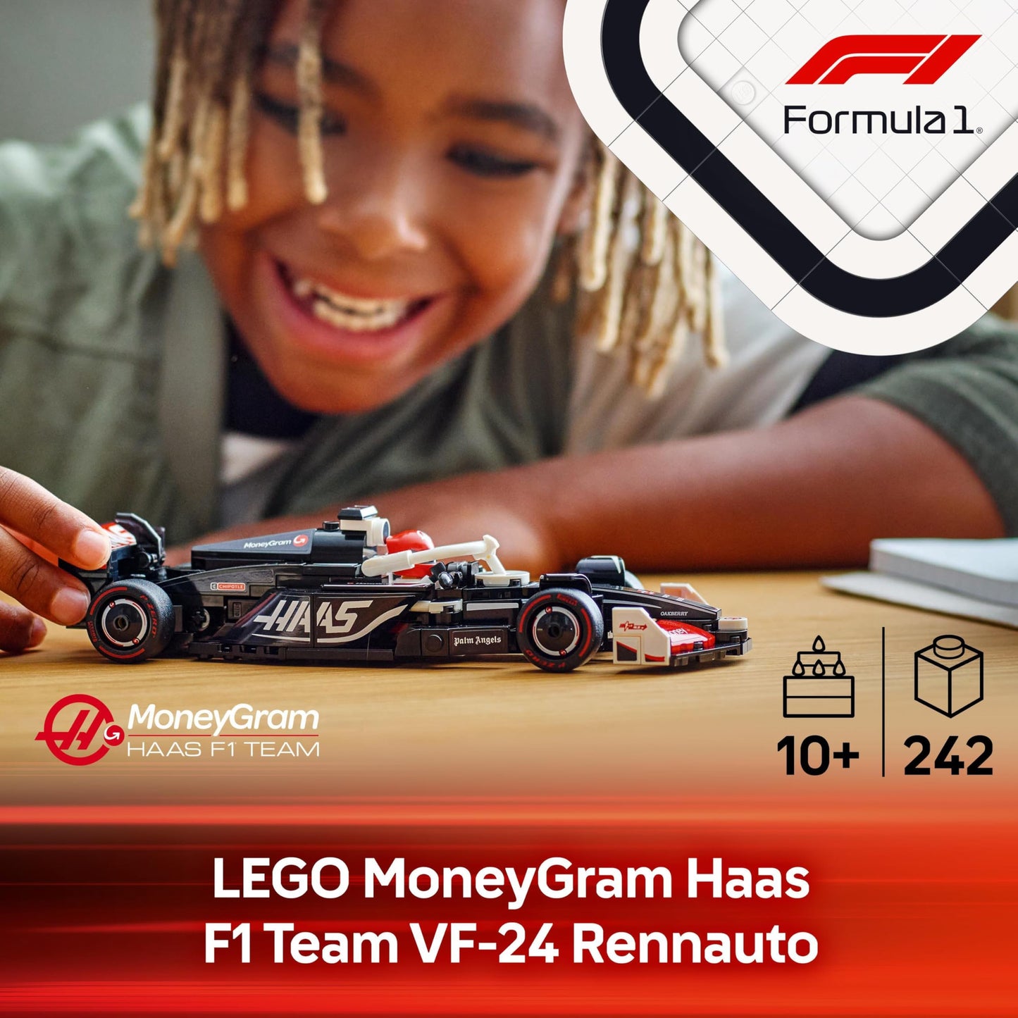 LEGO Speed Champions Ferrari SF-24 F1 Rennauto - Spielzeug mit Formel 1 Minifigur zum Sammeln - Bauset für Kinder - Sammlerstück - Geschenk für Jungen & Mädchen ab 10 Jahren oder erwachsene Fans 77242