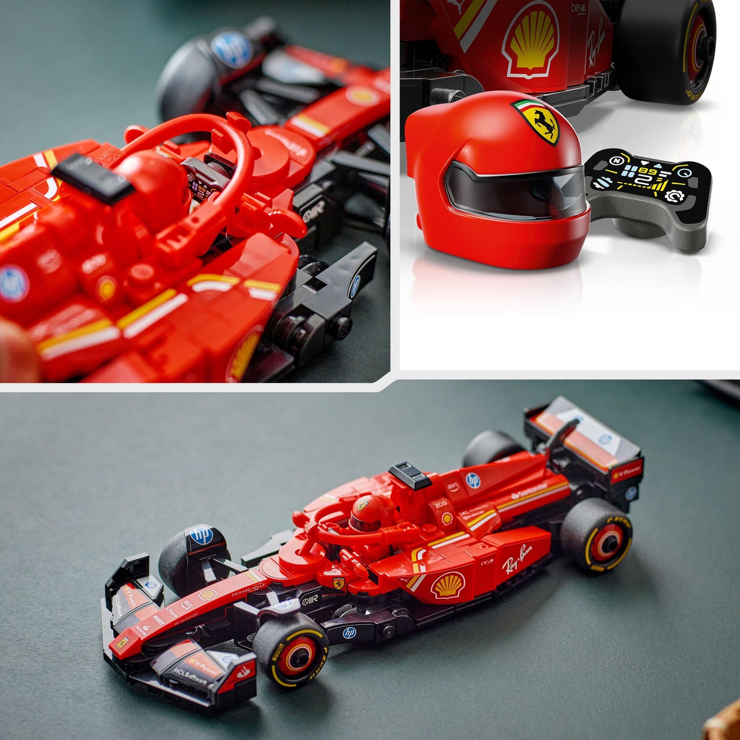 LEGO Speed Champions Ferrari SF-24 F1 Rennauto - Spielzeug mit Formel 1 Minifigur zum Sammeln - Bauset für Kinder - Sammlerstück - Geschenk für Jungen & Mädchen ab 10 Jahren oder erwachsene Fans 77242