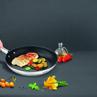 Tefal Duetto 3-teiliges Pfannenset 20,24 und 28 cm, Bratpfannen mit Thermo-Signal bei idealer Brattemperatur, Pfannen induktionsgeeignet für alle Herdarten, auch für Induktionsherde, A704S3