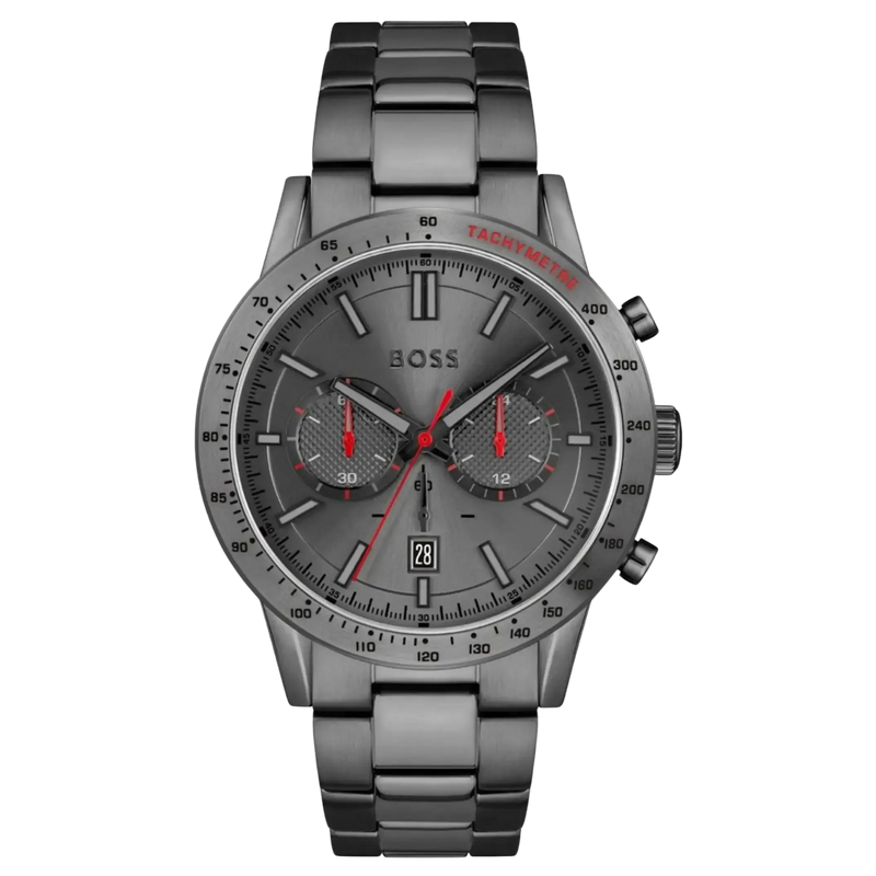 BOSS Chronograph ALLURE 1513924, Quarzuhr, Herrenuhr, Armbanduhr, Stoppfunktion, Edelstahlarmband