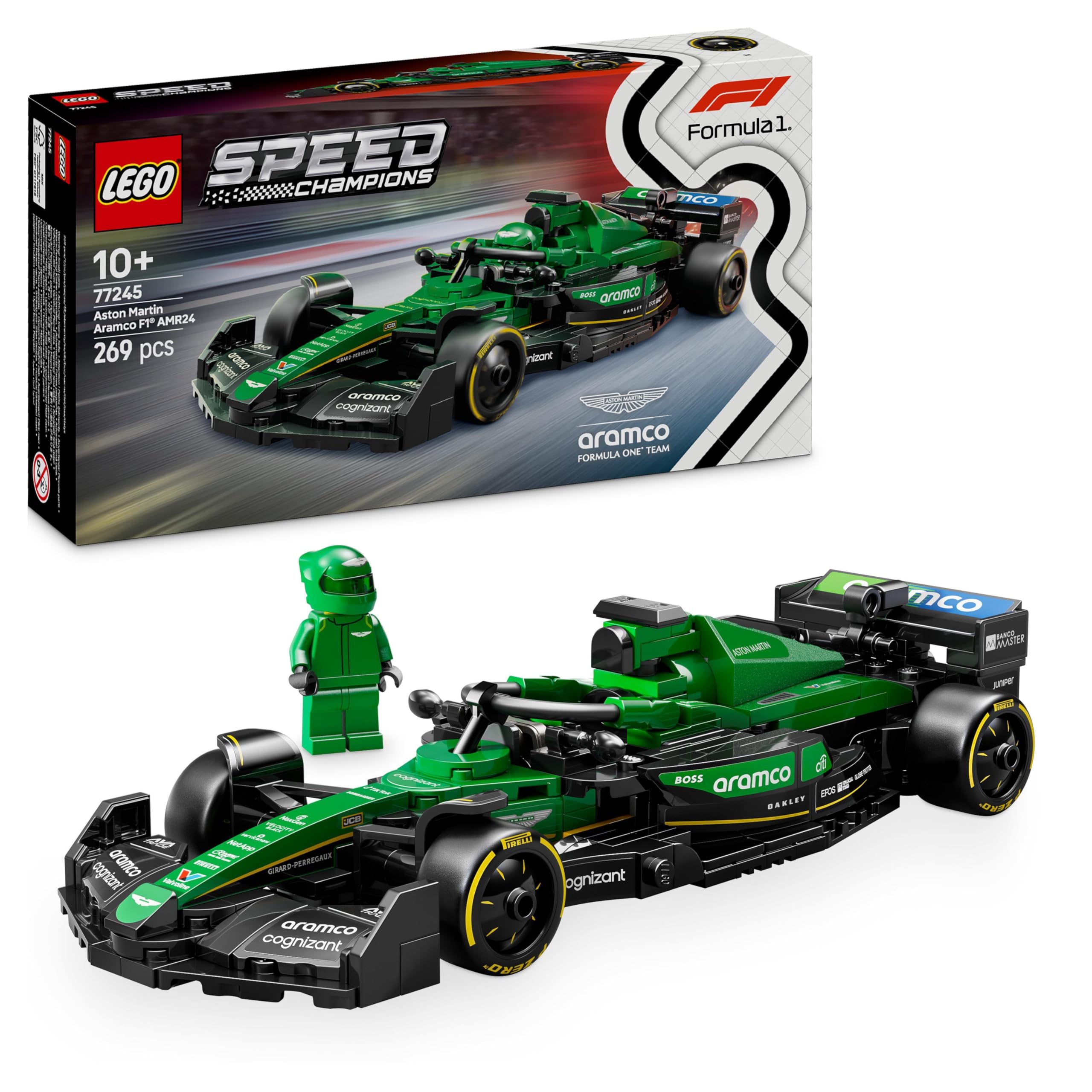 LEGO Speed Champions Ferrari SF-24 F1 Rennauto - Spielzeug mit Formel 1 Minifigur zum Sammeln - Bauset für Kinder - Sammlerstück - Geschenk für Jungen & Mädchen ab 10 Jahren oder erwachsene Fans 77242