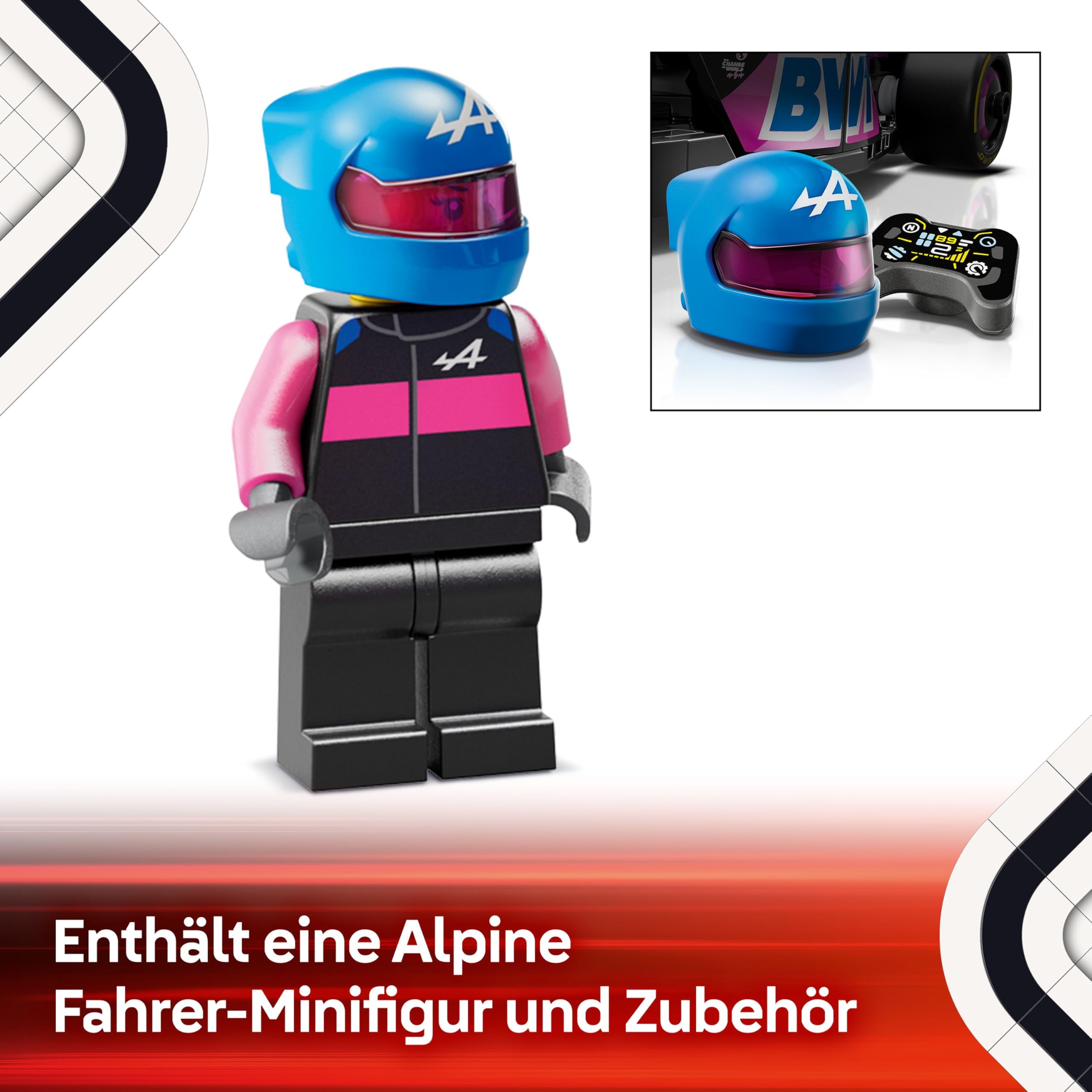 LEGO Speed Champions Ferrari SF-24 F1 Rennauto - Spielzeug mit Formel 1 Minifigur zum Sammeln - Bauset für Kinder - Sammlerstück - Geschenk für Jungen & Mädchen ab 10 Jahren oder erwachsene Fans 77242