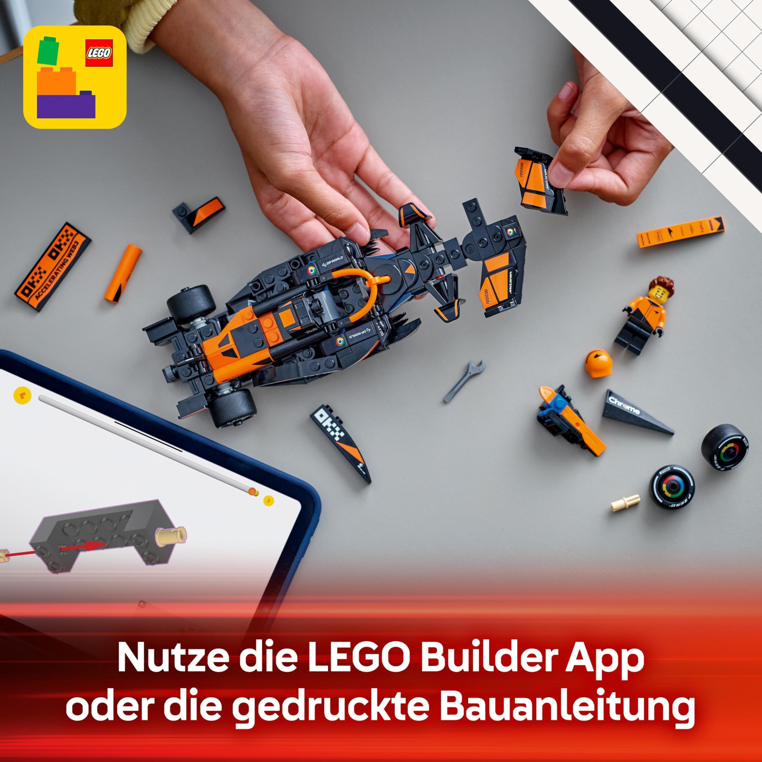 LEGO Speed Champions Ferrari SF-24 F1 Rennauto - Spielzeug mit Formel 1 Minifigur zum Sammeln - Bauset für Kinder - Sammlerstück - Geschenk für Jungen & Mädchen ab 10 Jahren oder erwachsene Fans 77242