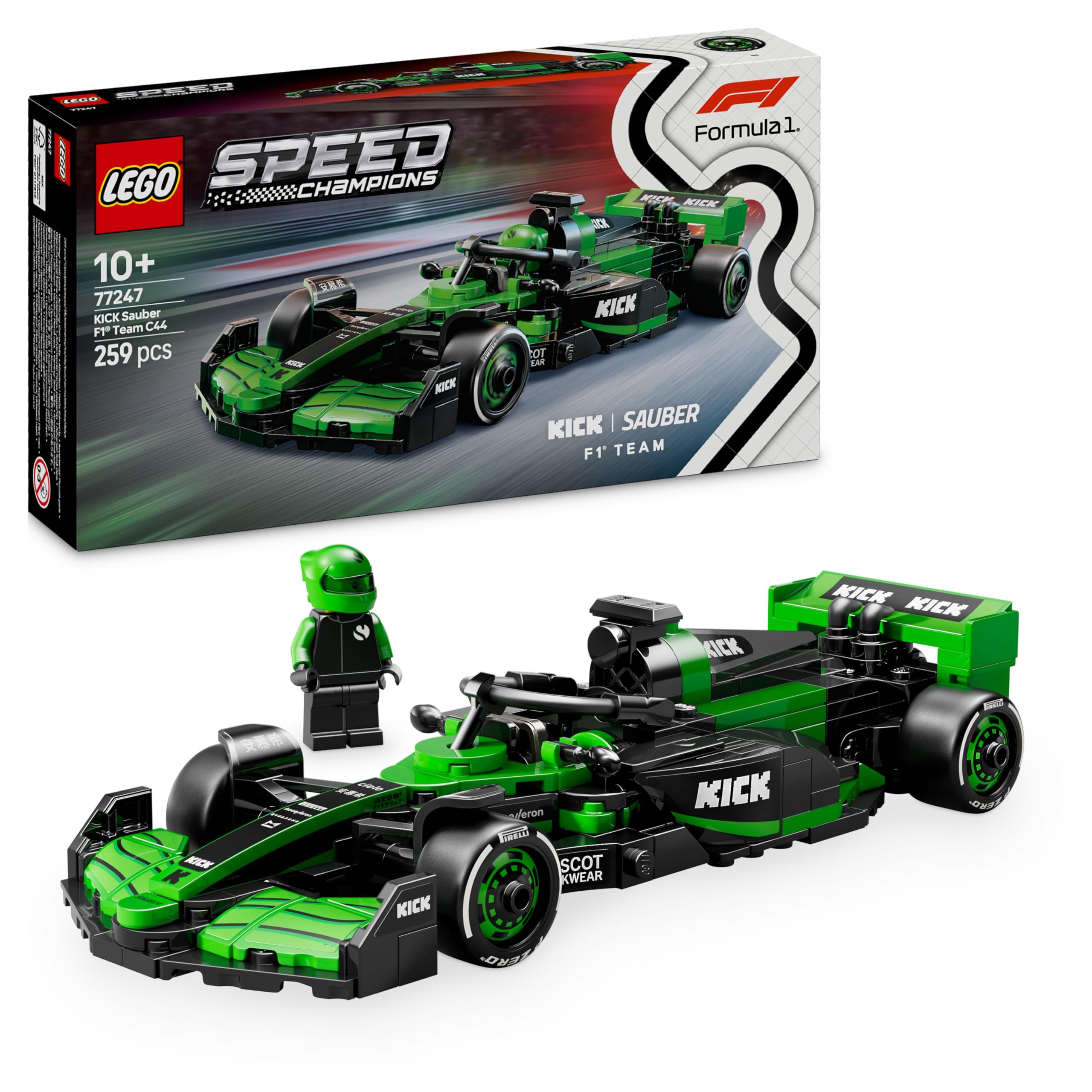 LEGO Speed Champions Ferrari SF-24 F1 Rennauto - Spielzeug mit Formel 1 Minifigur zum Sammeln - Bauset für Kinder - Sammlerstück - Geschenk für Jungen & Mädchen ab 10 Jahren oder erwachsene Fans 77242