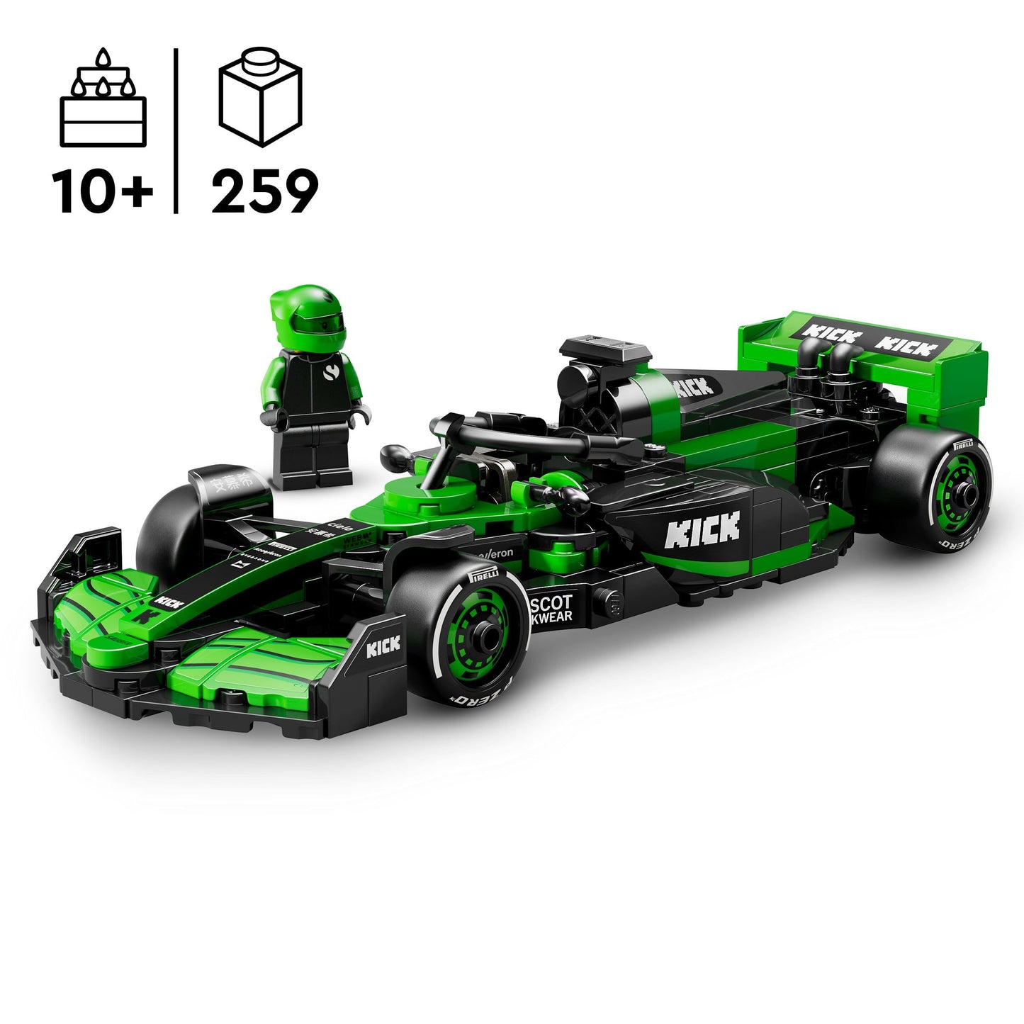 LEGO Speed Champions Ferrari SF-24 F1 Rennauto - Spielzeug mit Formel 1 Minifigur zum Sammeln - Bauset für Kinder - Sammlerstück - Geschenk für Jungen & Mädchen ab 10 Jahren oder erwachsene Fans 77242