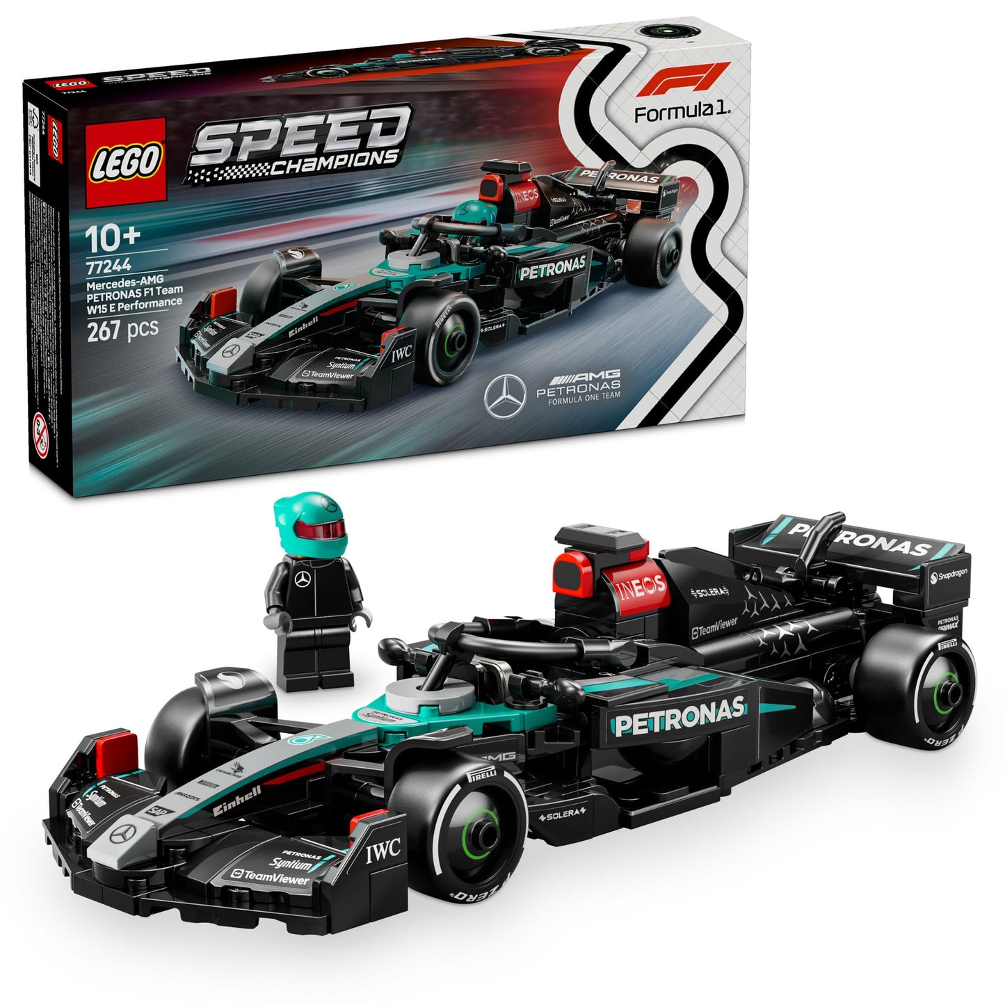 LEGO Speed Champions Ferrari SF-24 F1 Rennauto - Spielzeug mit Formel 1 Minifigur zum Sammeln - Bauset für Kinder - Sammlerstück - Geschenk für Jungen & Mädchen ab 10 Jahren oder erwachsene Fans 77242