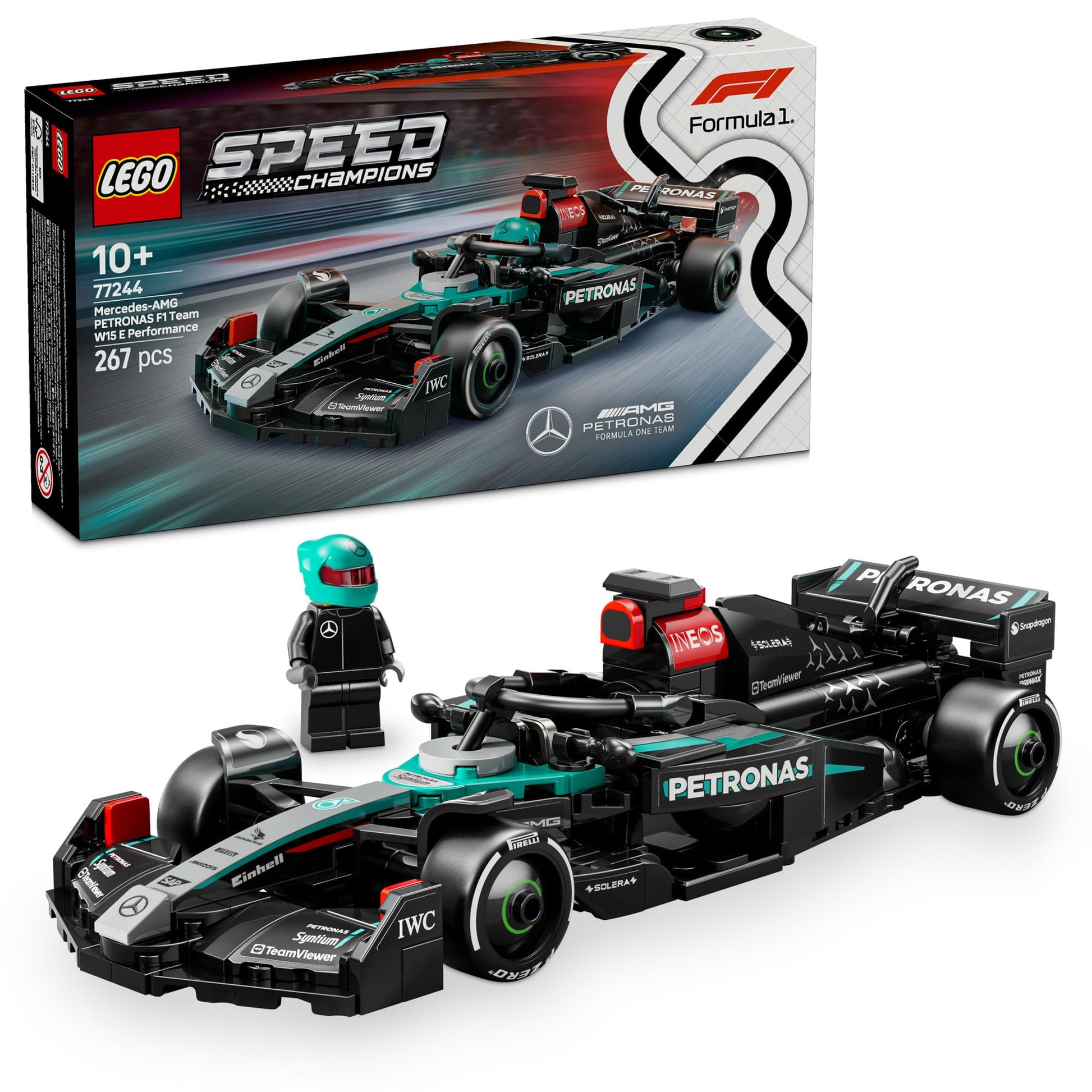 LEGO Speed Champions Ferrari SF-24 F1 Rennauto - Spielzeug mit Formel 1 Minifigur zum Sammeln - Bauset für Kinder - Sammlerstück - Geschenk für Jungen & Mädchen ab 10 Jahren oder erwachsene Fans 77242