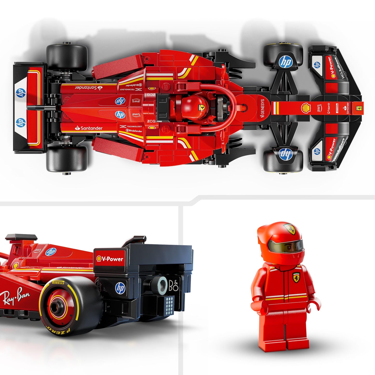 LEGO Speed Champions Ferrari SF-24 F1 Rennauto - Spielzeug mit Formel 1 Minifigur zum Sammeln - Bauset für Kinder - Sammlerstück - Geschenk für Jungen & Mädchen ab 10 Jahren oder erwachsene Fans 77242