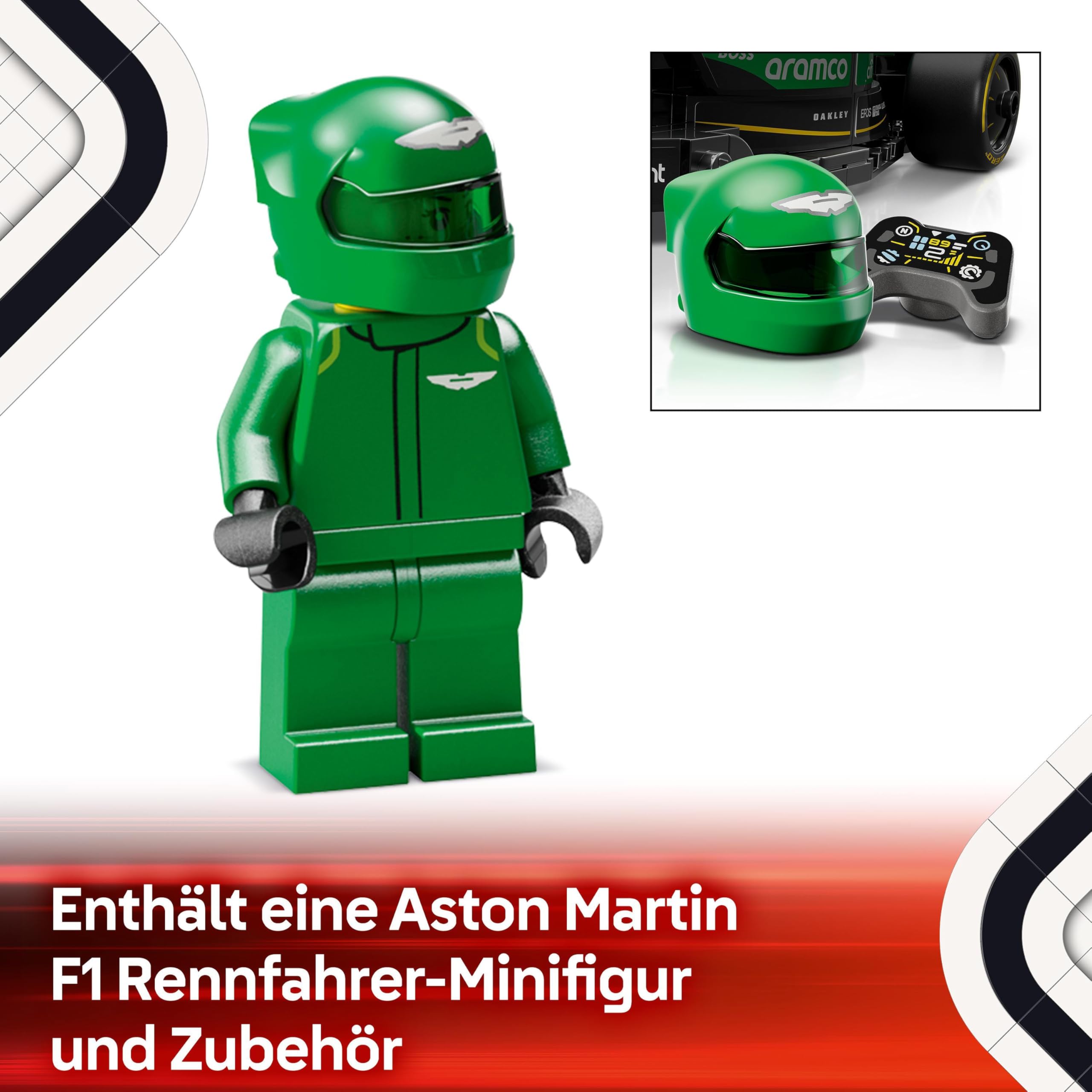 LEGO Speed Champions Ferrari SF-24 F1 Rennauto - Spielzeug mit Formel 1 Minifigur zum Sammeln - Bauset für Kinder - Sammlerstück - Geschenk für Jungen & Mädchen ab 10 Jahren oder erwachsene Fans 77242