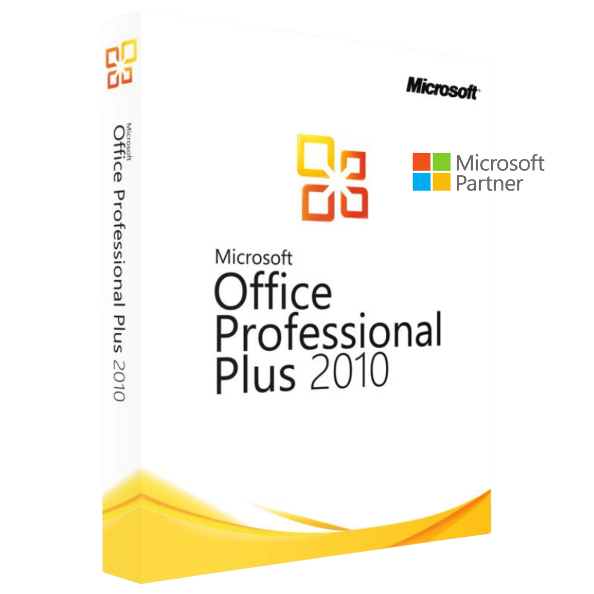 Produktbild der Microsoft Office 2010 Professional Plus PC-Version mit Softwareverpackung
