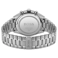 Rückseite der BOSS Chronograph Herrenuhr 1513871 mit Edelstahlgehäuseboden