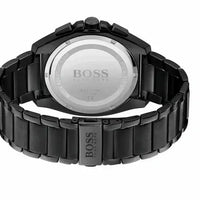 Hugo Boss 1513885 schwarze Herrenuhr – Rückseite mit Edelstahlarmband und BOSS-Schließe - Bild 2