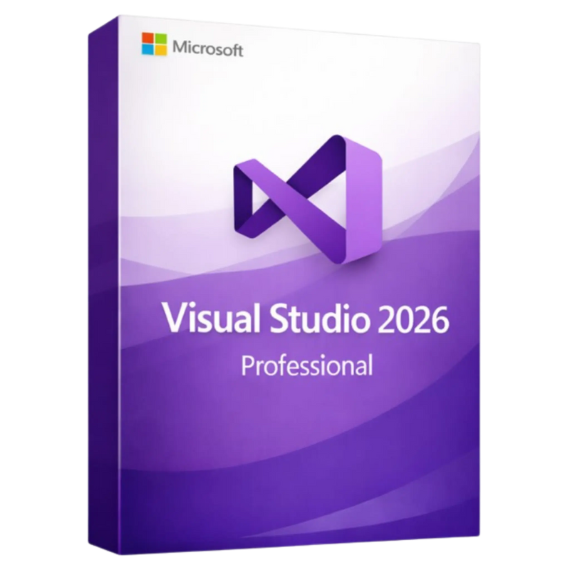 Microsoft Visual Studio 2026 Professional permanent licens för 1 PC – äkta IDE med GitHub Copilot, .NET 10 och C# 14 – direkt nedladdning hos Karinex