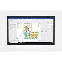 Diagrammeditor von Microsoft Visio 2021 Professional mit einer detaillierten Grundriss- und Raumplan-Visualisierung auf dem Desktop.