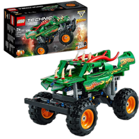 LEGO Technic Monster Jam Dragon 42149 – grüner Monstertruck zum Bauen mit Offroad-Reifen und Box
