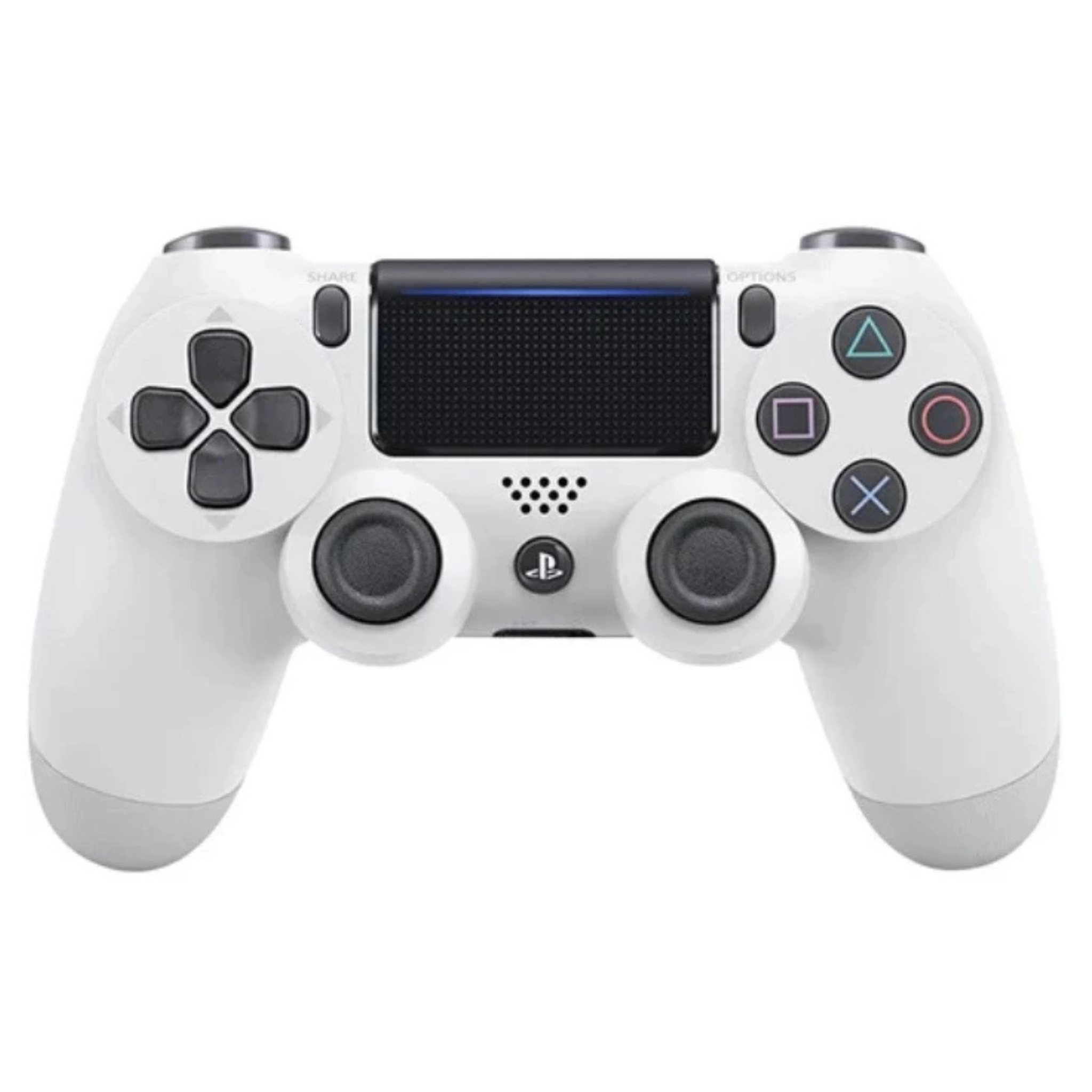Sony DualShock 4 V2 Wireless Controller Weiß für PlayStation 4, ergonomisches Gamepad mit Touchpad, Vibrationsfunktion und Bluetooth-Verbindung