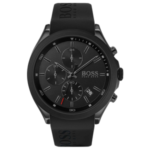 Boss 1513720 Męski zegarek chronograf Czarny silikon