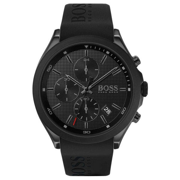 Boss 1513720 Herren Uhr Chronograph Schwarz Silikon