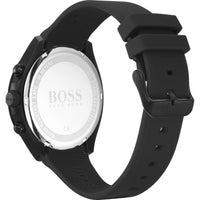 Boss Chronograph 1513720 Rückseite mit schwarzem Silikonarmband
 - Bild 3