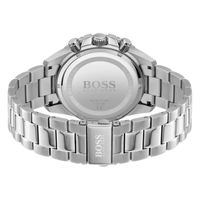 Hugo Boss Chronograph 88342925 Rückseite mit Edelstahlarmband und Gehäuseboden