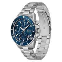 Hugo Boss Chronograph 88342925 mit blauem Zifferblatt und Edelstahlarmband