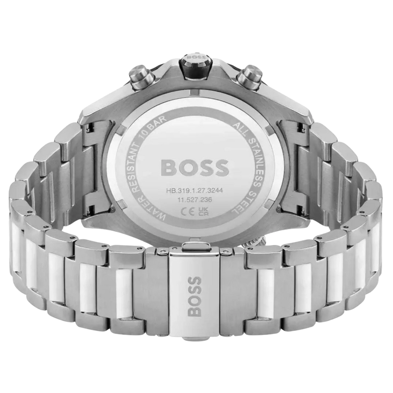 Hugo Boss Globetrotter 1513930 Rückseite Edelstahlarmband und Gehäuseboden
