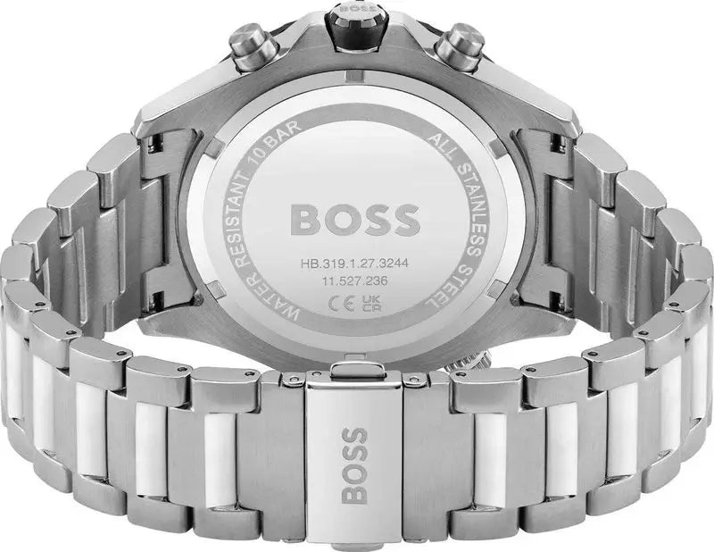 Hugo Boss Globetrotter 1513930 Rückseite Edelstahlarmband und Gehäuseboden