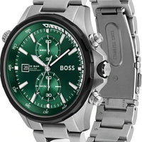 Hugo Boss Globetrotter 1513930 Herrenuhr mit grünem Zifferblatt und Edelstahlarmband - Bild 2