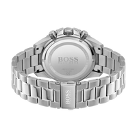 Hugo Boss Herrenuhr Modell 1513907 Rueckseite mit Edelstahlarmband und Gehaeuse
