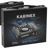 Gaskocher 1-flammig mit Piezozündung, Campingkocher für Gaskartuschen MSF-1a 227 g, Camping Herd mit Tragekoffer - Ideal für Outdoor (1-flammiger Gaskocher + 4 Gaskartuschen) - Bild 2