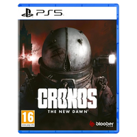PS5-Spielhülle von Cronos: The New Dawn mit einem gepanzerten Charakterhelm vor dunklem Hintergrund.