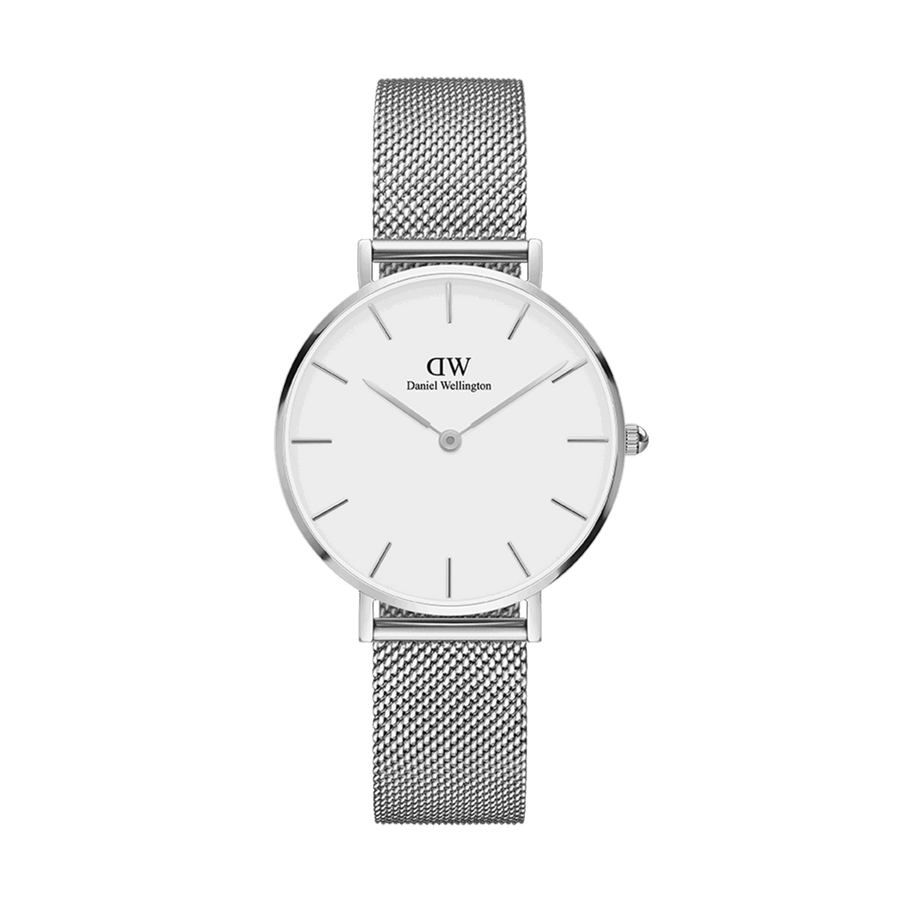Daniel Wellington watch 'Petite Sterling S White' in silver DW00100306 