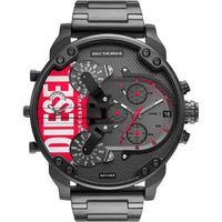 Diesel Chronograph Mr. Daddy 2.0 DZ7463 – Herren XXL Uhr mit 4 Zeitzonen, Edelstahlgehäuse und rotem Akzent - Bild 1