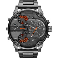 Diesel Chronograph Mr. Daddy DZ7315 – graue XXL Herrenuhr mit orangefarbenen Akzenten, Edelstahlgehäuse und markantem Chronographen-Design - Bild 1