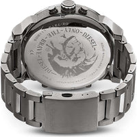 Diesel Chronograph Mr. Daddy DZ7315 – Rückseite der Edelstahl-Herrenuhr mit Diesel Logo und Gravur „Only The Brave“ - Bild 3