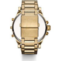 Diesel Herrenuhr Mr. Daddy 2.0 DZ7333 Rückseite – goldfarbenes Edelstahlarmband mit Diesel Gravur und Faltschließe - Bild 3