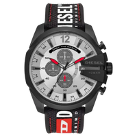 Diesel Mega Chief DZ4512 Herren Chronograph Schwarz mit Silikonband und Edelstahlgehäuse – 100m wasserdicht – karınex Uhrenshop