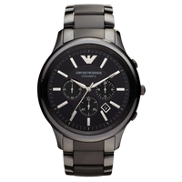 Emporio Armani Herren Chronograph AR1451 – Schwarze Keramikuhr mit Chronograph und Datumsanzeige