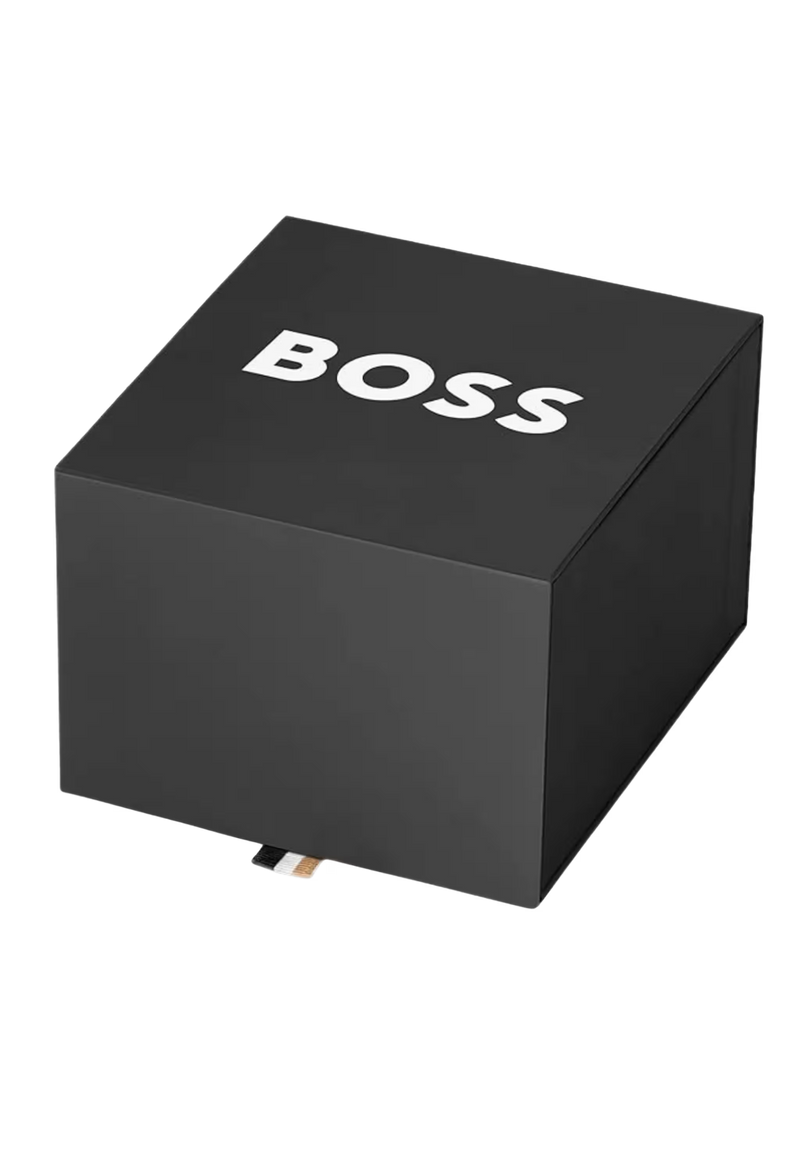 Originale Hugo Boss Uhrenbox mit Markenlogo, geeignet für verschiedene Armbanduhren
