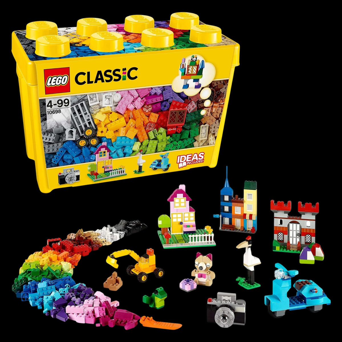 LEGO Classic Große Bausteine-Box (10698) mit bunten Steinen und Modellen