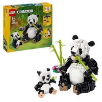 LEGO Creator 3-in-1 Wilde Tiere: Pandafamilie (31165) – Spielzeug-Set mit Panda, Baby-Panda und Bambusmodell – karinex
